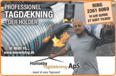 Annonce for  Hunseby Tagdækning