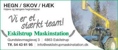 Annonce for  Eskilstrup Maskinstation