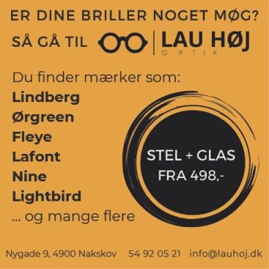 Annonce for  Lau Høj Optik